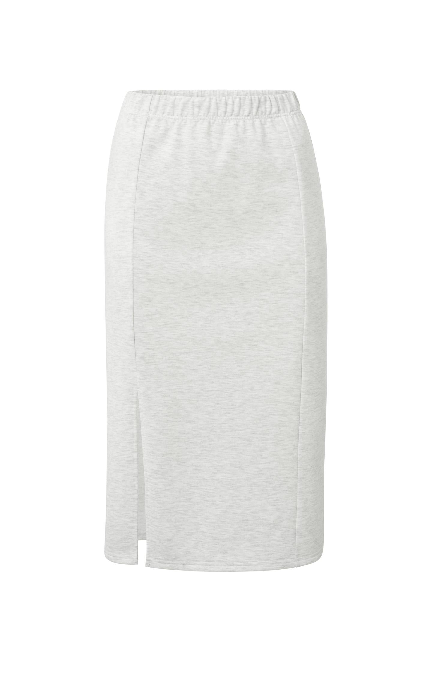 Midi-rok met split en strikdetail