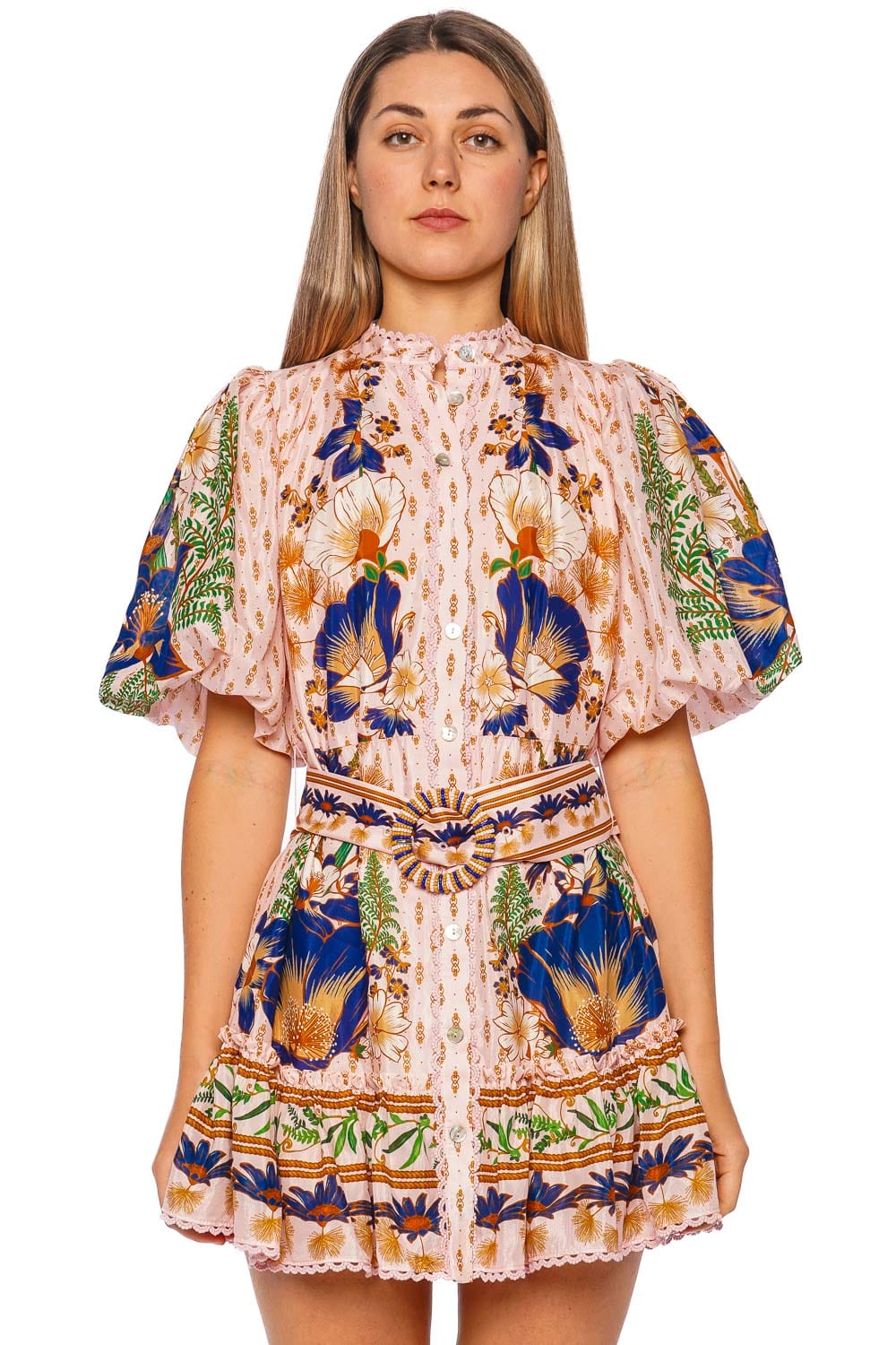 De Dream Garden mini-jurk met riem